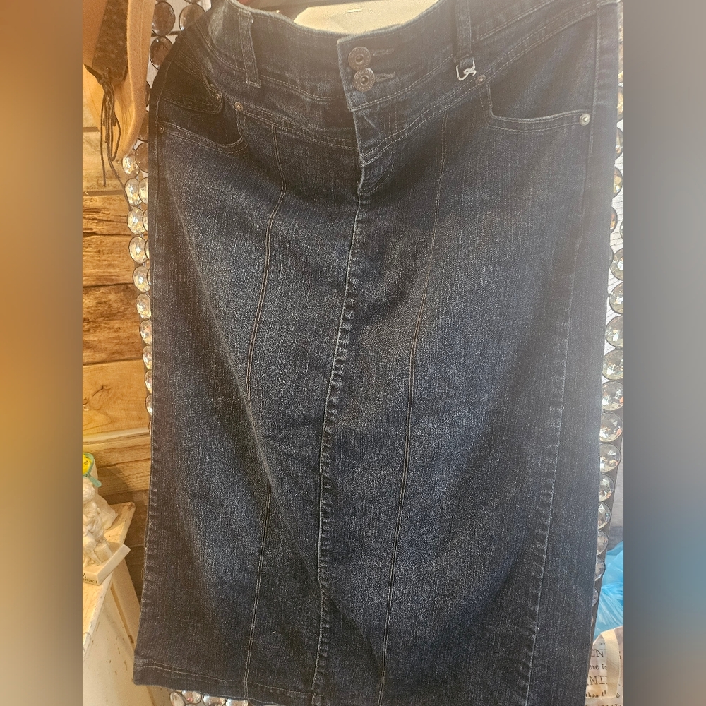 Style & Co. Dark Blue Denim Skirt